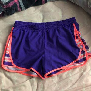 purple old navy running shorts